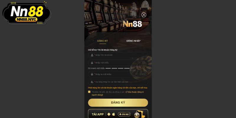 Đăng ký NN88 chi tiết qua máy tính